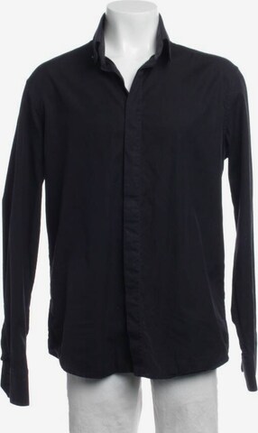 VERSACE Button Up Shirt in XXL in Black: front