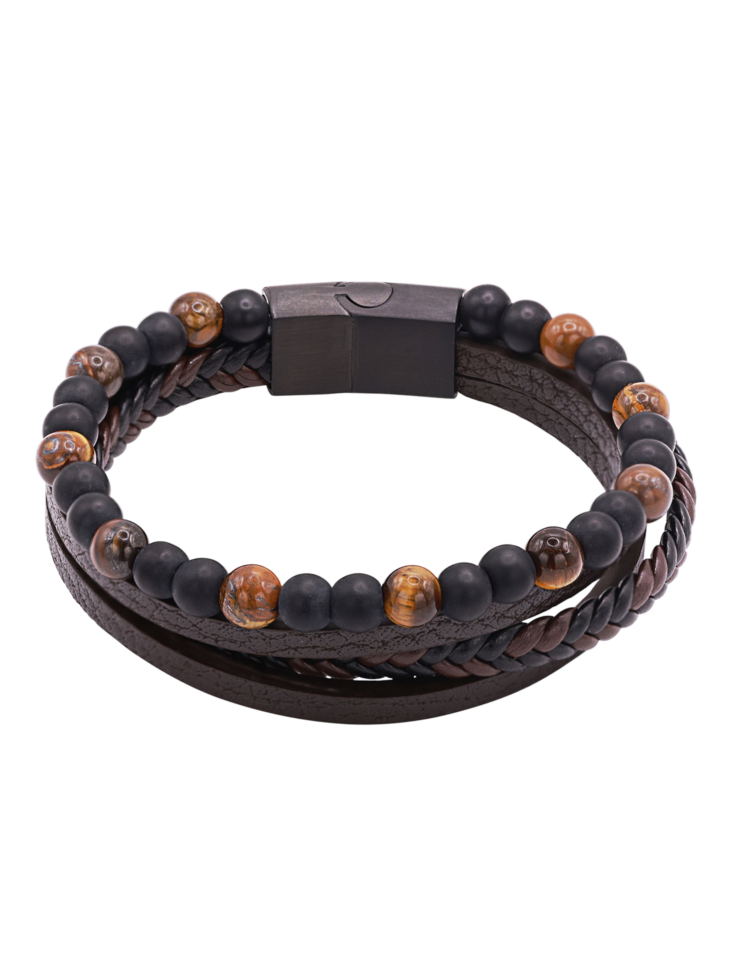 Bracelet 'Paul' Heideman en noir : devant