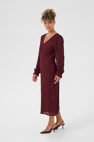 Cream Dress 'CRThit Ebana' in Red