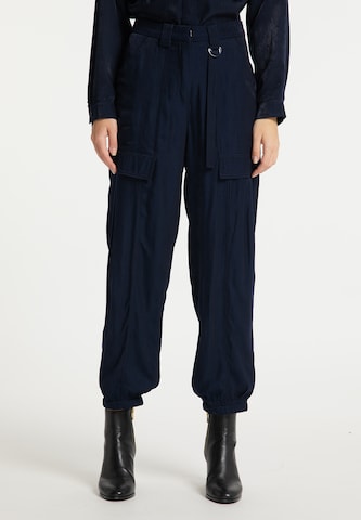 DreiMaster Vintage Tapered Cargo trousers in Blue: front