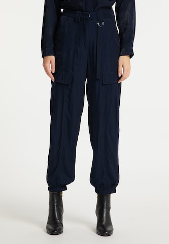 Tapered Pantaloni cargo di DreiMaster Vintage in blu: frontale