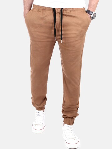Reslad Chino Pants 'Chino Jogger' in Brown: front