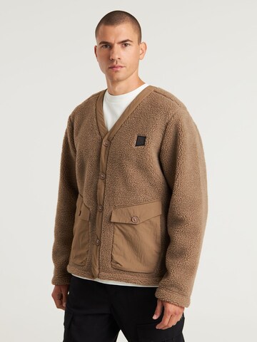 CHASIN' Strickjacke 'Karo' in Beige