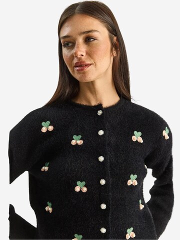 Bianco Lucci Strickjacke 'Strickjacken'‌‌‌‌‌‌‌‌‌ in Schwarz: Vorderseite