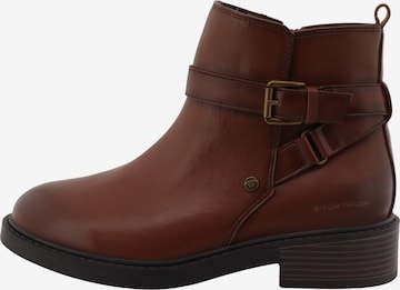 TOM TAILOR Booties in Brown: front