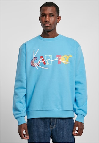 Sweat-shirt Karl Kani en bleu : devant