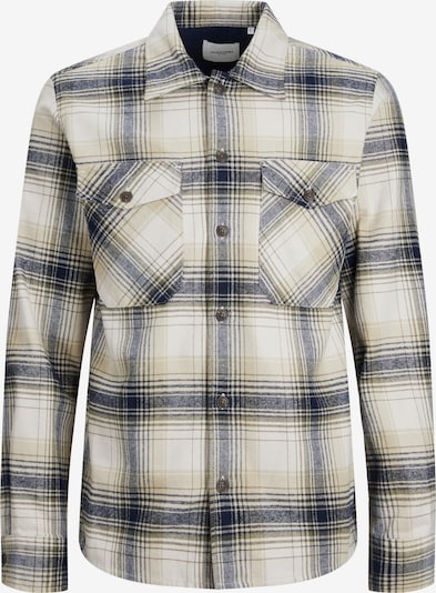 Jack & Jones Plus Button Up Shirt 'Eddie' in Beige / Ecru / Mocha / Grey, Item view