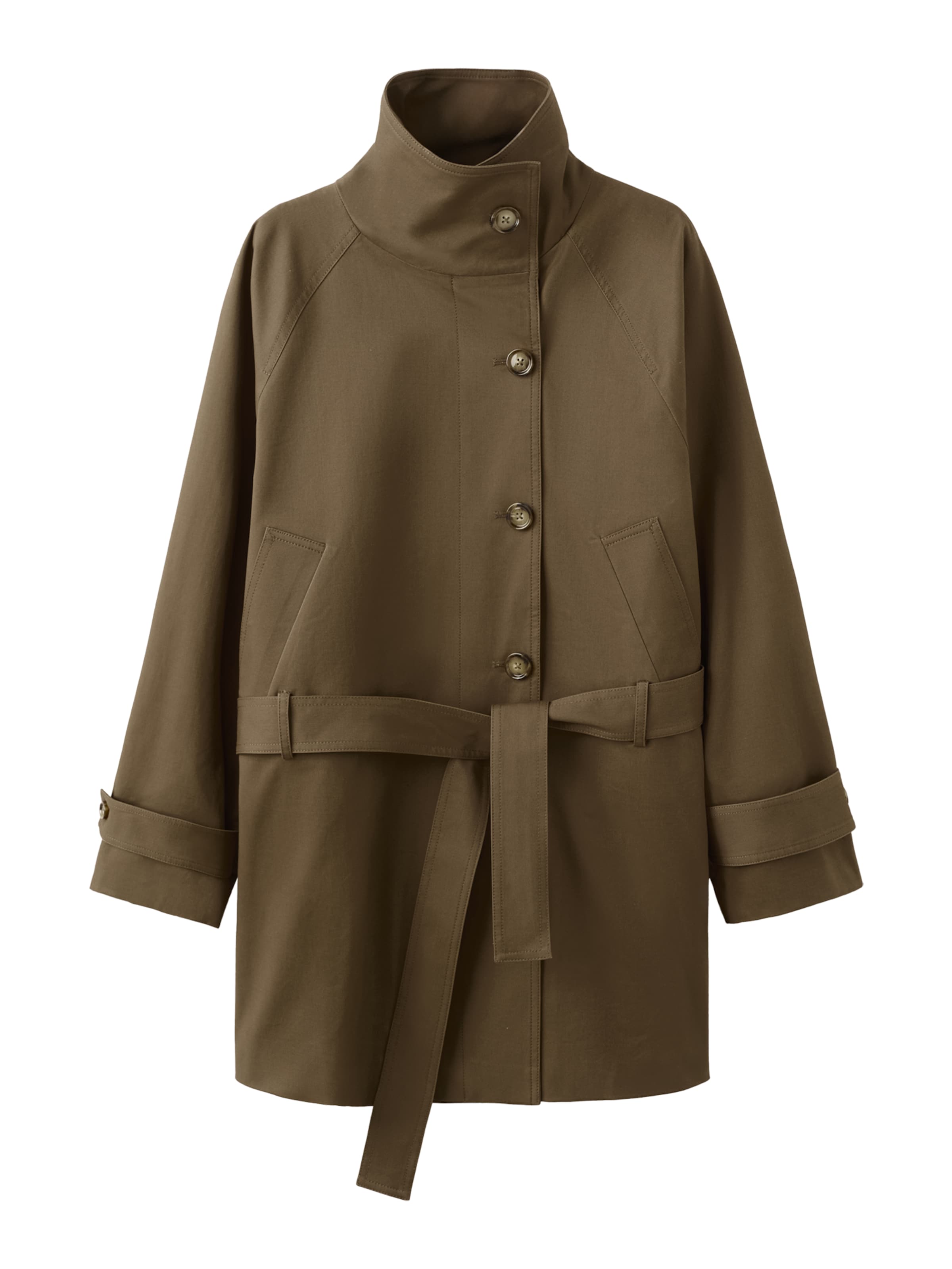 MANGO Płaszcz przejściowy 'Mona' w kolorze brązowy: przód