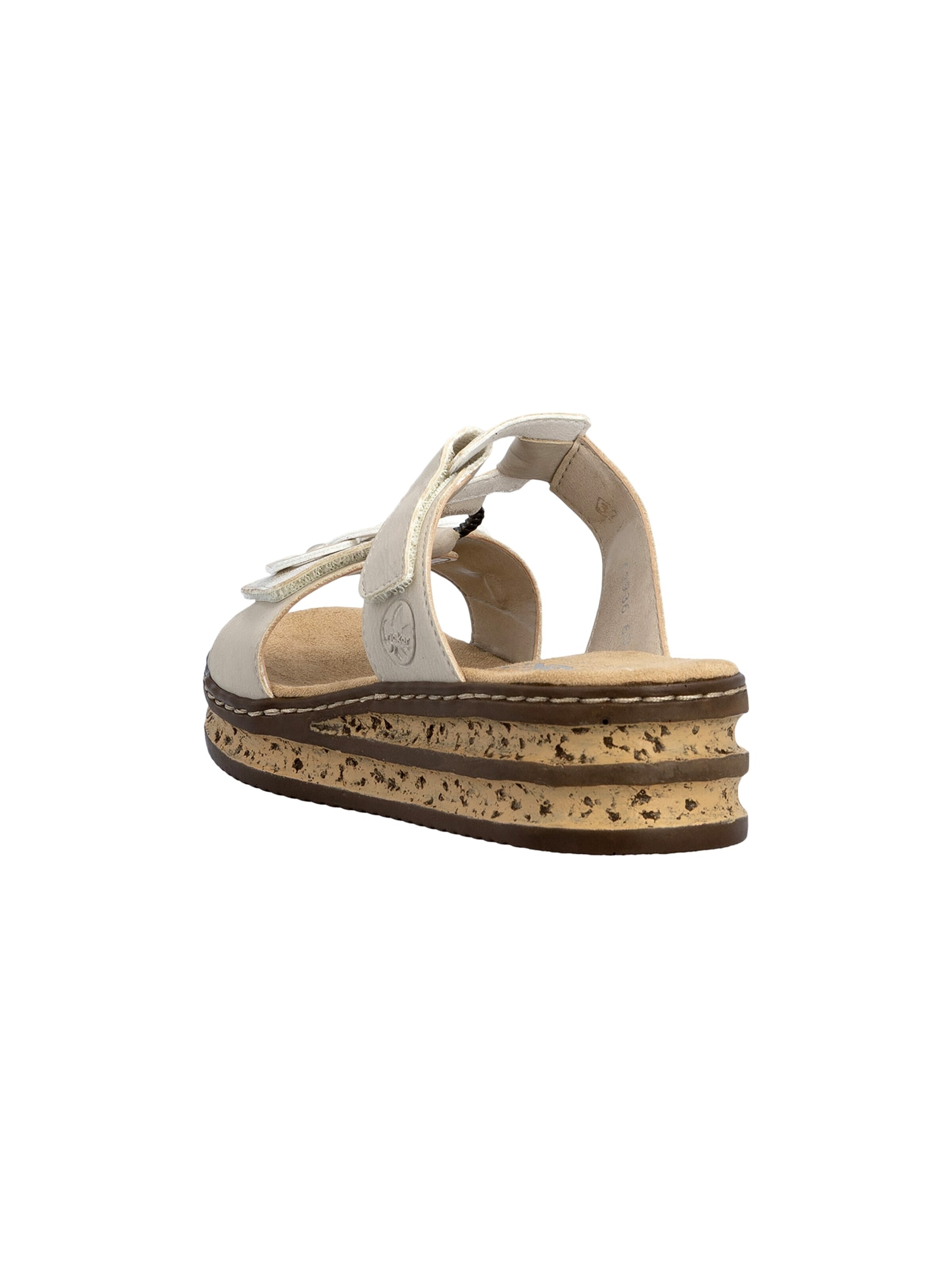 Mule 'Flache Sandalen zum Hineinschlüpfen' Rieker en beige