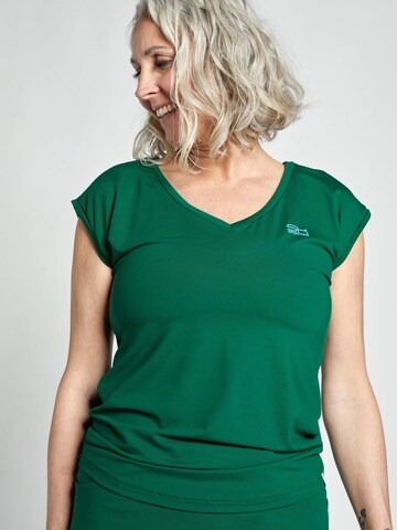 SPORTKIND Funktionsshirt 'Loose Fit V-Neck'‌‌‌ in Grün