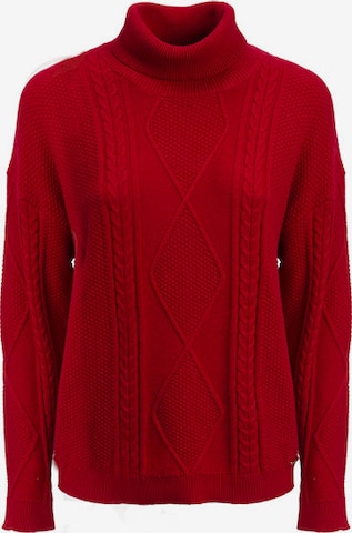 Influencer Pullover in Rot: Vorderseite