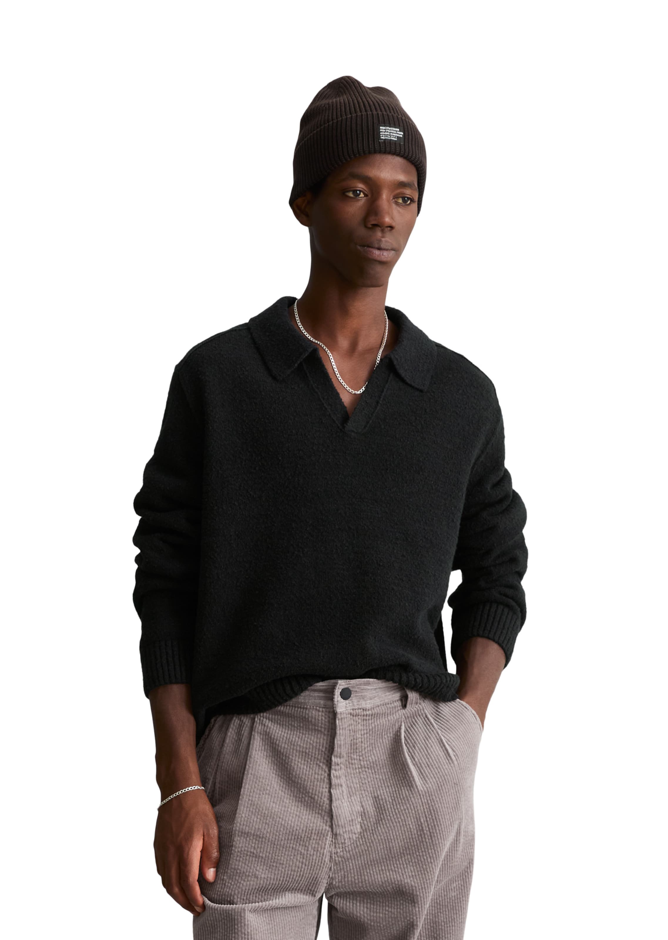 T-Shirt Marc O'Polo DENIM en noir : devant