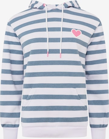Sweat-shirt Zwillingsherz en bleu : devant