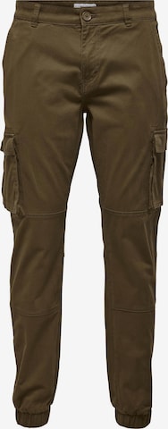 Only & Sons Cargo Pants 'Cam Stage' in Brown: front