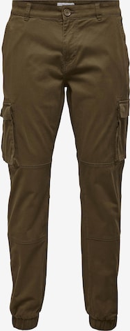 Only & Sons Tapered Hose 'Cam Stage' in Braun: predná strana