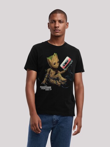 T-Shirt 'Marvel Guardians Of The Galaxy Vol2 Groot Tape' F4NT4STIC en noir : devant