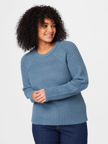 ONLY Carmakoma Sweater 'Elyssa' in Blue: front