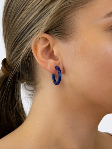 Fräulein Wunder Ohrringe 'Acetat Anni'‌‌‌‌‌‌‌‌‌ in Blau: Vorderseite