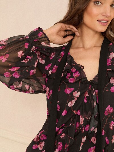 Abito love & roses di colore rosa / rosa / borgogna / nero, Visualizzazione prodotti