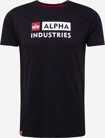 ALPHA INDUSTRIES T-shirt i svart: framsida