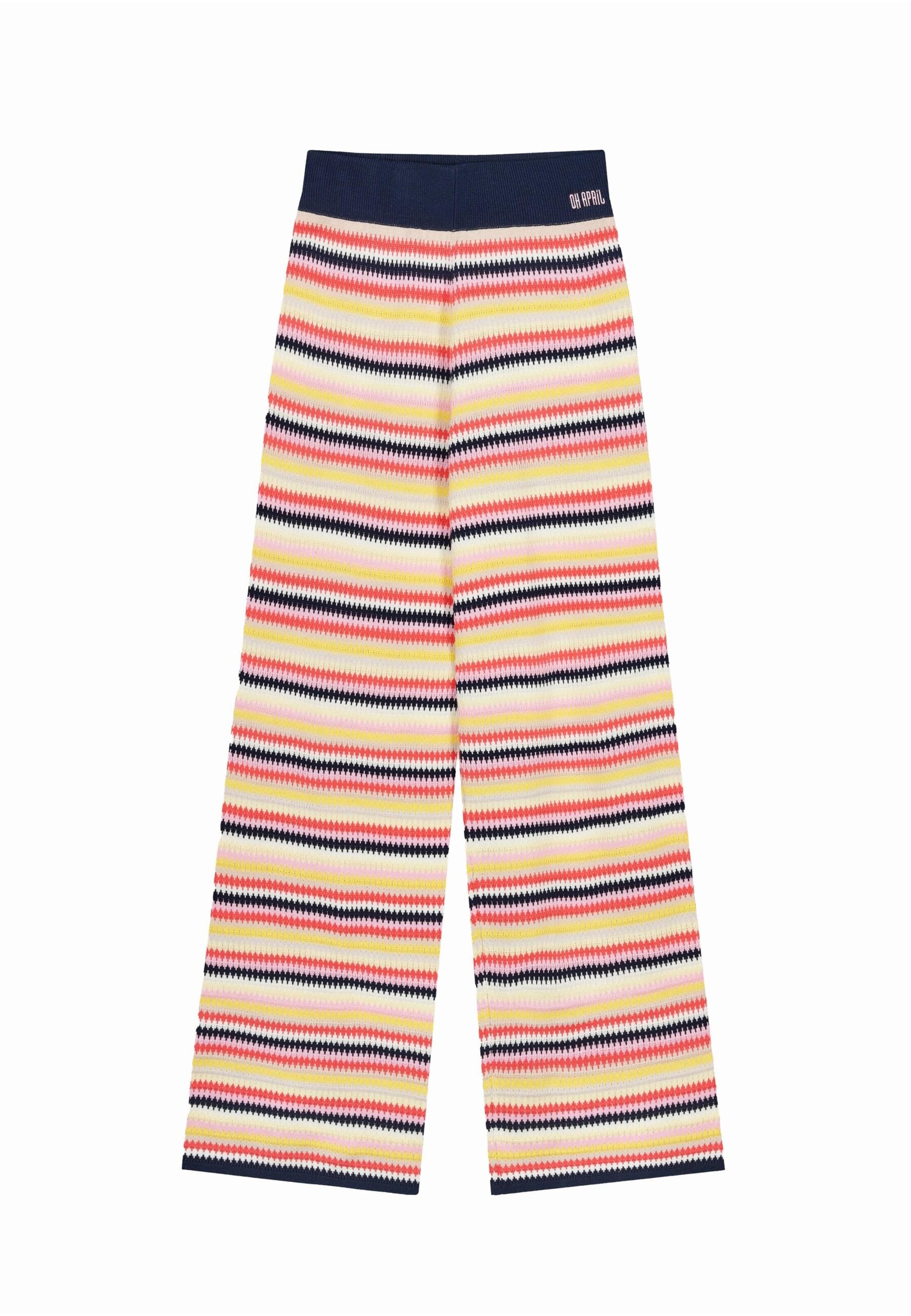 Wide Leg Pantalon 'Harlee' OH APRIL en mélange de couleurs : devant