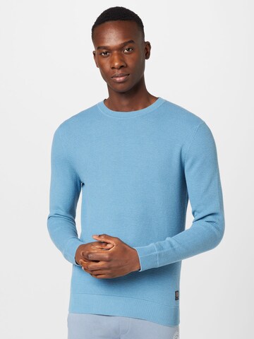 JACK & JONES Sweater 'WESLEY' in Blue: front