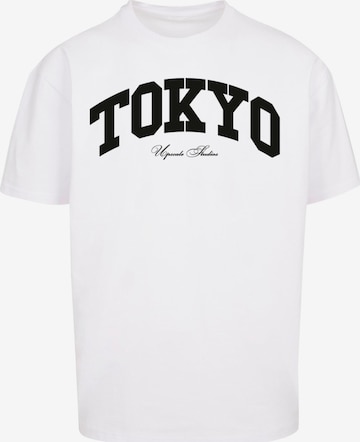 T-Shirt 'Tokyo College' MT Upscale en blanc : devant