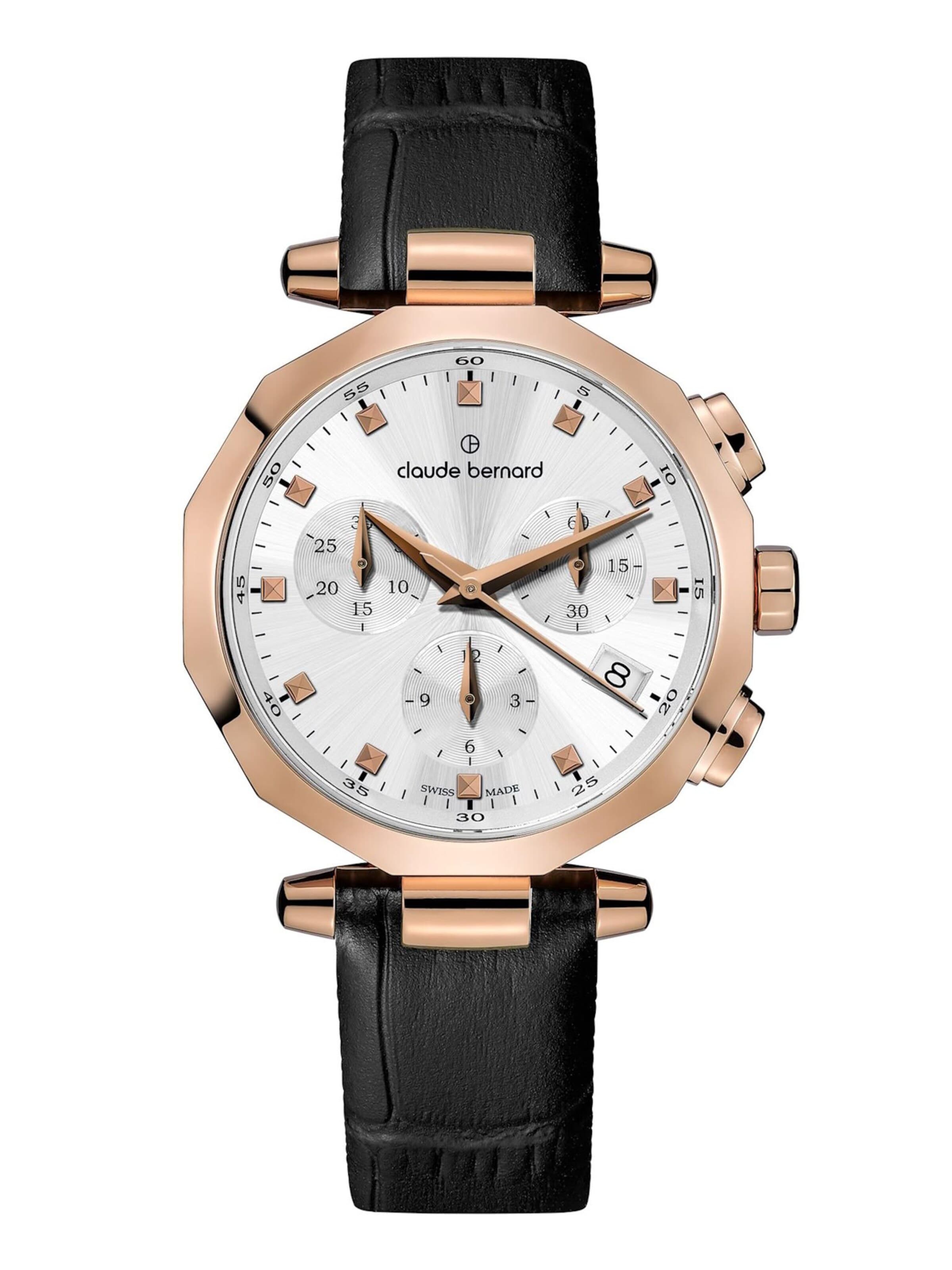 Claude Bernard Analog Watch 'Dress Code Chronograph' in Silver: front