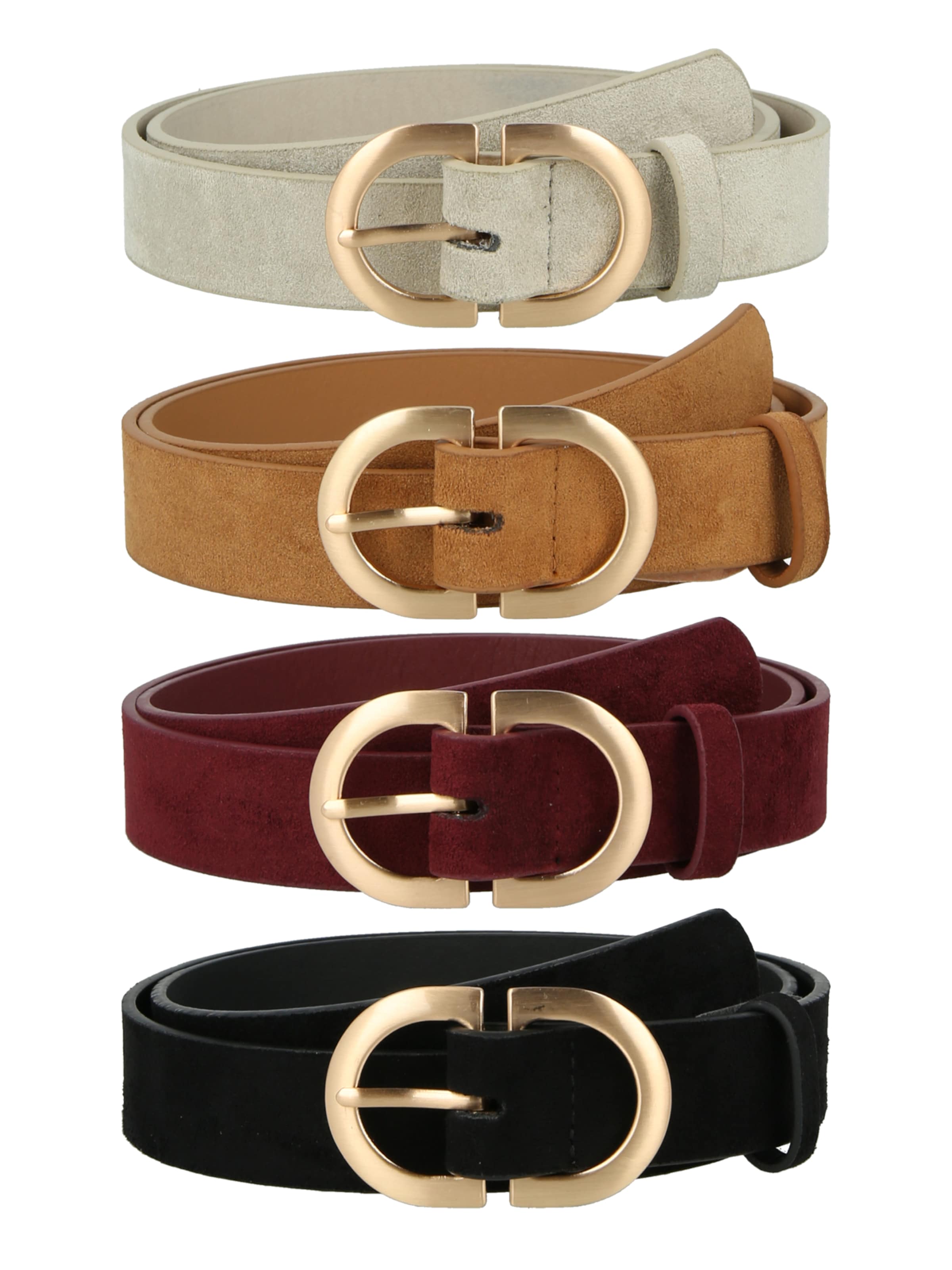ABOUT YOU Ремень в Цвет экрю / Карамельный / Винный / Черный, Обзор товара