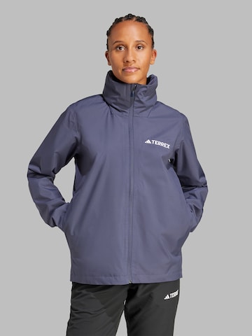 ADIDAS TERREX Outdoor Jacket 'MT ESS' in Blue: front