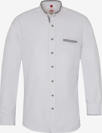 SPIETH & WENSKY Comfort fit Traditional Button Up Shirt in White: front