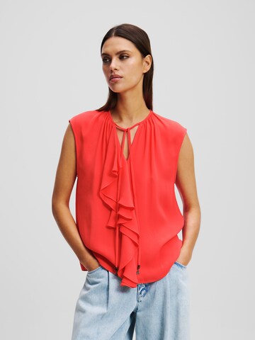 Camicia da donna di Karl Lagerfeld in rosso: frontale