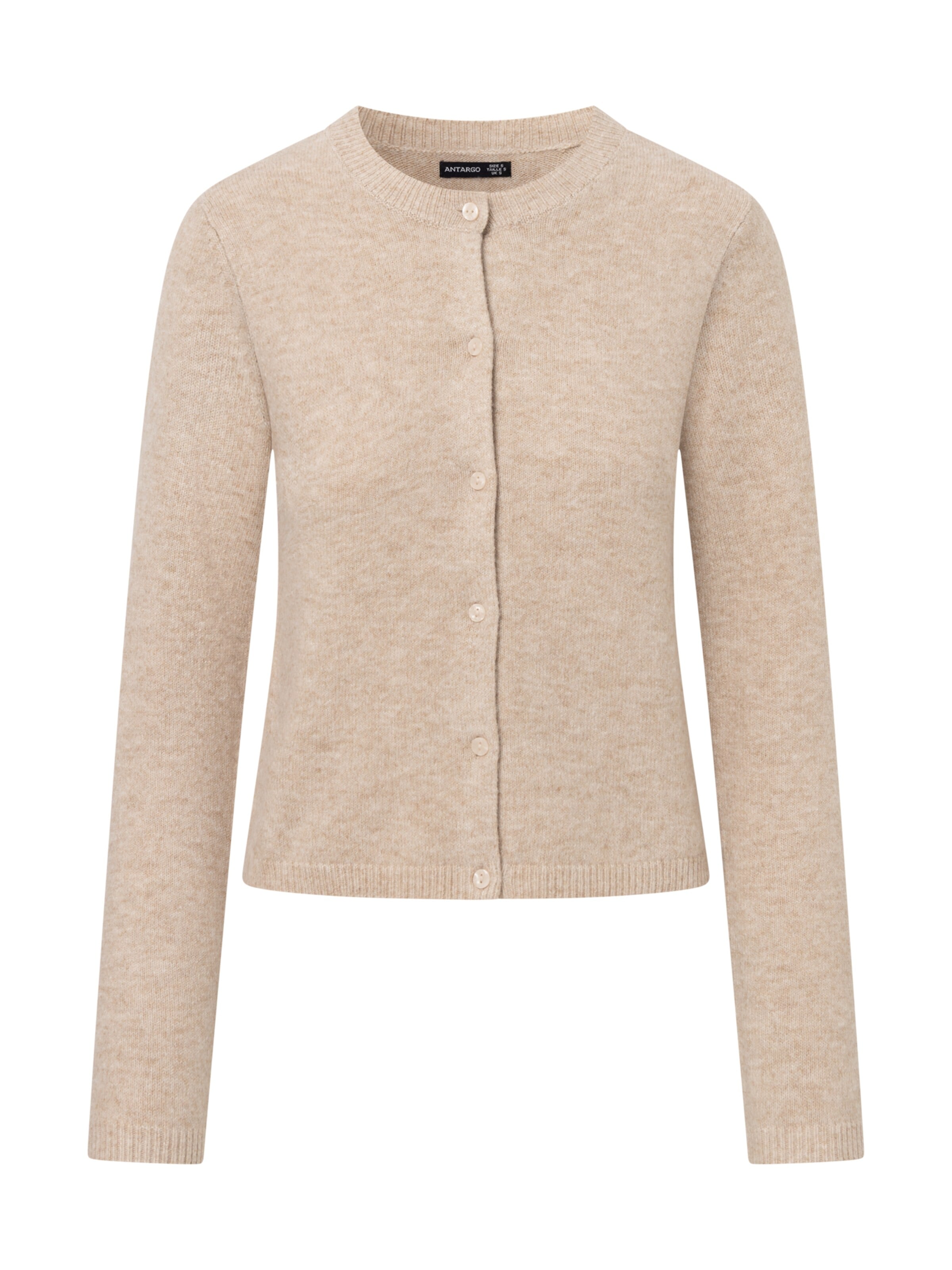 Antargo Knit Cardigan 'Hara' in Beige: front