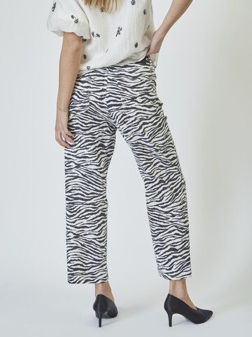 Loosefit Pantalon 'Zion' co'couture en blanc