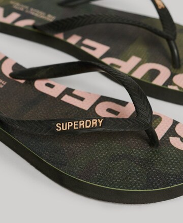 Superdry T-Bar Sandals in Black