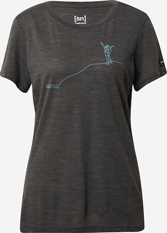 Super NaturalTehnička sportska majica 'GIPFELGLÜCK' - siva boja: prednji dio