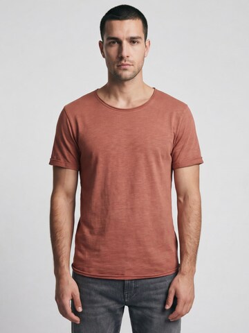 Antargo Shirt 'Basic Open Edge'‌‌‌‌ in Rot