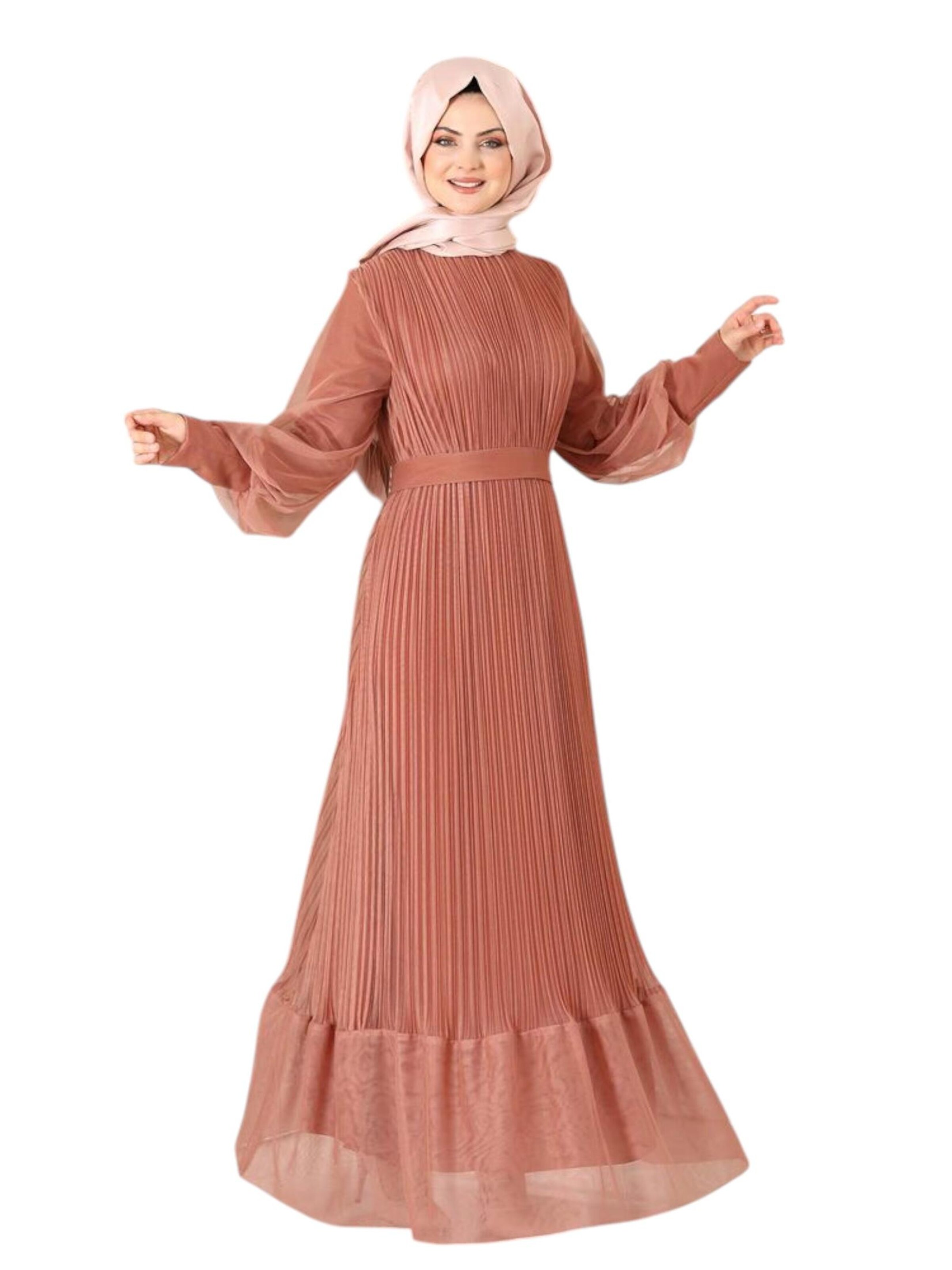 fashionshowcase Avondjurk 'BEGÜM' in Oranje