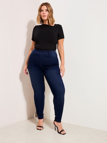 Friends Like These Skinny Jeggings - Modrá: predná strana