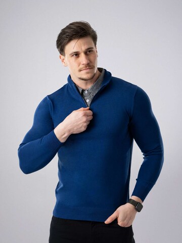 PANTONECLO Trui 'Pantoneclo Men’s Mock Sweater' in Blauw