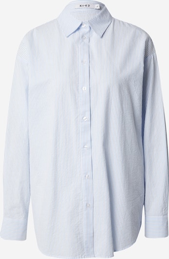 NA-KD Bluse i lyseblå / hvid, Produktvisning