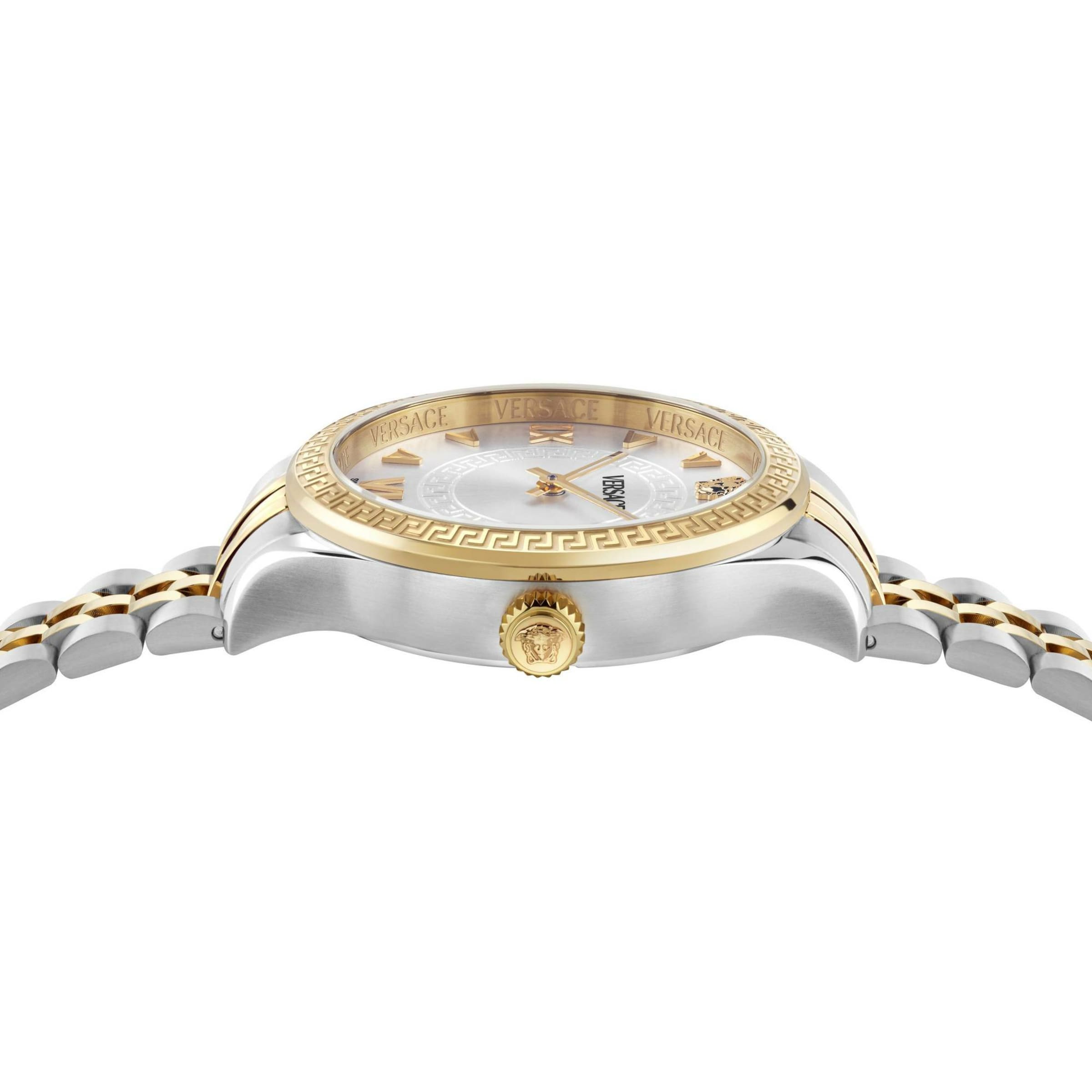VERSACE Analoog horloge 'Hellenyium Lady' in Zilver