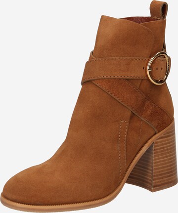 Bottines 'LYNA' See by Chloé en marron : devant