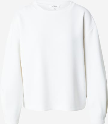 Sweat-shirt s.Oliver en blanc : devant