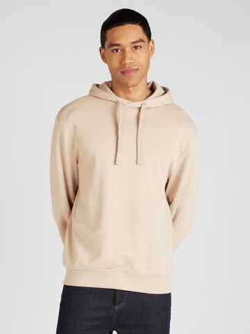 HUGO Sweatshirt 'Dapo' in Beige: front