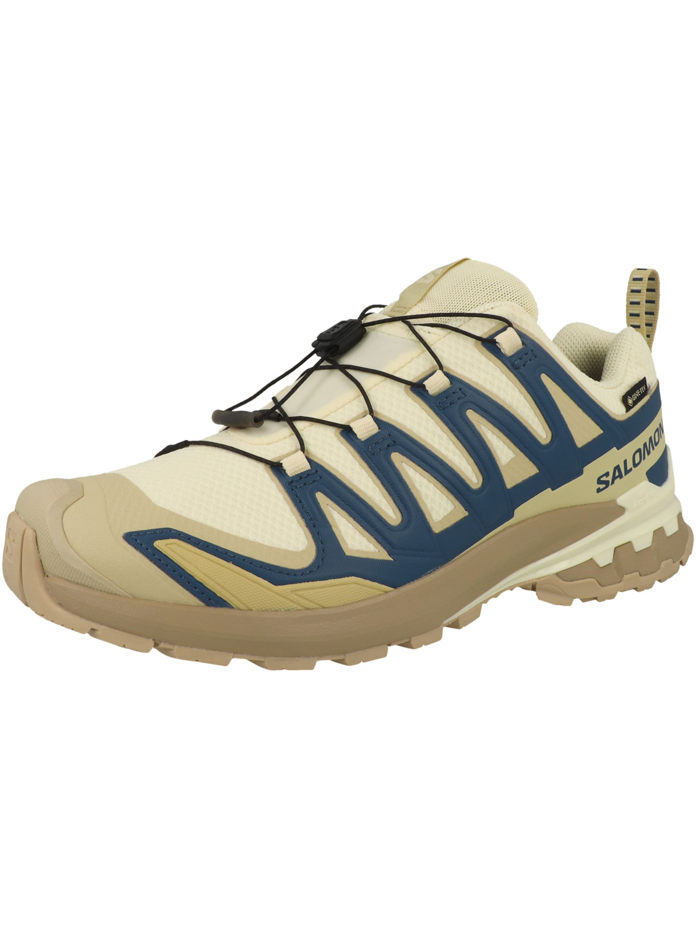 SALOMON Laufschuh 'XA Pro 3D V9' in 41,5 in creme / dunkelblau / khaki, Produktansicht