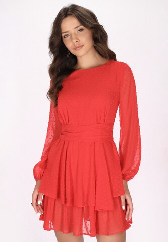 faina Jurk in Rood: voorkant