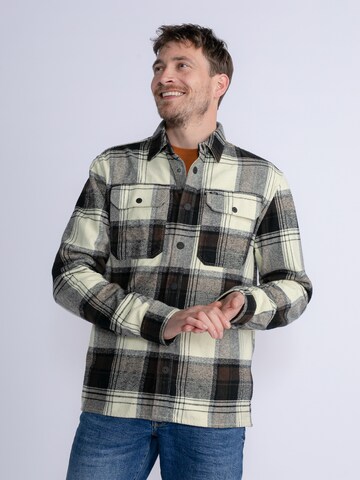 Petrol Industries Regular fit Button Up Shirt 'Streator' in Beige: front
