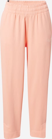 Loosefit Pantalon de sport PUMA en orange : devant