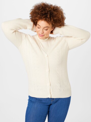 ONLY Carmakoma Knit Cardigan 'KARIA' in White: front